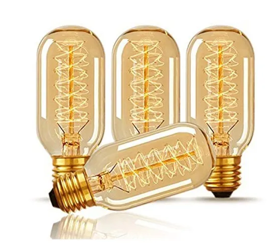 Tubular Vintage Edison T45 Antique Light Bulb - 25W/40W Filament Bulb