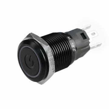 Langir 16mm Power Push Switch Button - Latching Momentary Illuminated Waterproof IP67 LED Push Button Switch