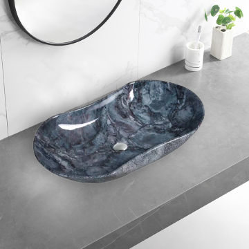 Colorful Ceramic Bathroom Sink - Unique Design Table Top Lavabo Wash Basin