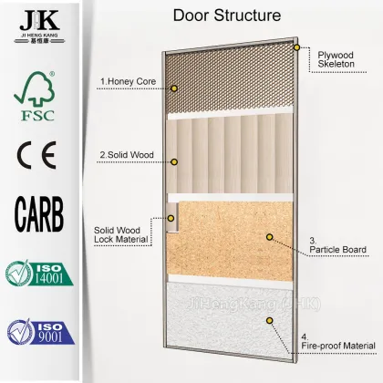 JHK Sliding Door Interior Half Doors Flat Wood Door Oak Veneer Interior Doors