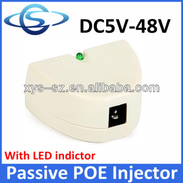 Passive POE Injector with LED Indicator support 5V-48V