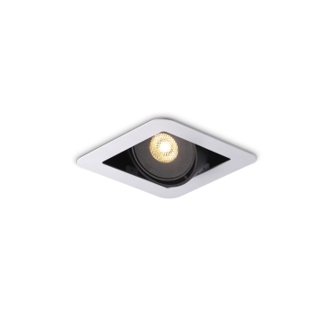 Modern Design 9W Cob Black White Aluminum Recessed LED Grille Light