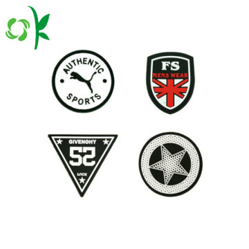Brand Name Logo Silicone Button Badges for Clothes