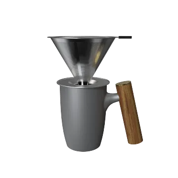 DHPO High-Quality Coffee Dripper Set - Premium Gray Matte Pour Over Coffee Maker Set