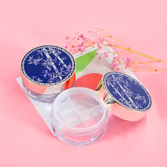 Plastic Round Loose Powder Jar
