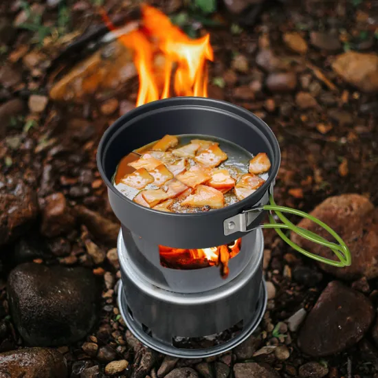 Outdoor Aluminum Mini In Stock Non Stick Coated Variety Camping Cookware Set Kitchen