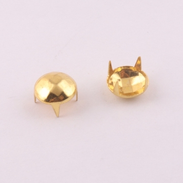 Round Gold Brass Bag Clothing Spike Claw Nail Stud Rivets for Garment
