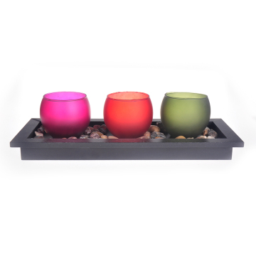 Κηροπήγιο γυαλί Votive Big 3pcs Σετ