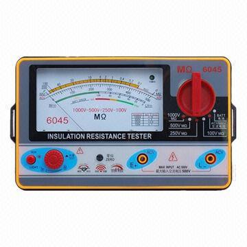 6045 megger testing with 1,000-500-250-100V rated voltage