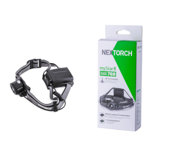 Nextorch Mystar R 760lm Focus Focal lampe - USB Rechargeable Hands Free Headtorch
