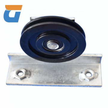 Accessoires d'ascenseur professionnel: Assemblage de poulies de corde de porte Fujitec Hall avec support pour la corde métallique en acier et les portes de plancher cambrées
