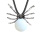 Opalite 16MM Ball Antique Silver Spider Pendant (47x40mm) Necklace 45cm Black Cord