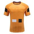 Mens Rugby Football Wear Mens Dry Fit Rugby Wear T Shirt Gold Manufactory