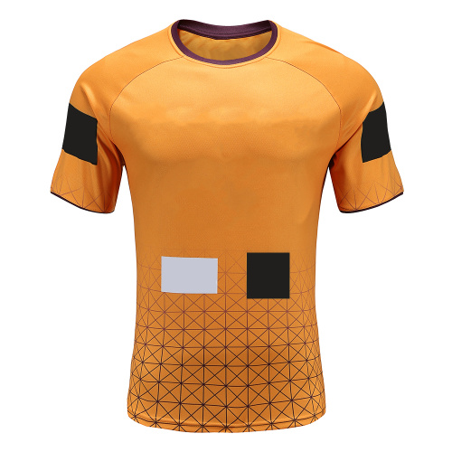 Mens Dry Fit Rugby Wear T Shirt Gold