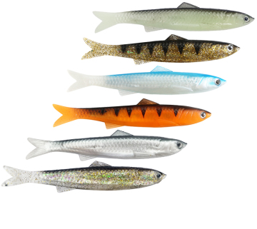 Nuova difficoltà a pesca morbida Wobbler 5 pollici 0,5 once di shiner Easy Shiner Ascerita esca morbida in silicone