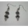 Hematite Earring with silver color finding