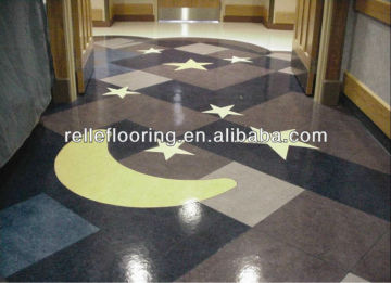 shopping center pvc flooring with excellent abrasion resistance