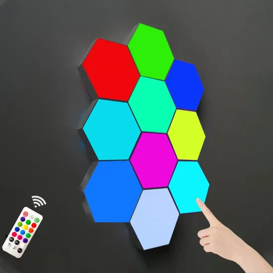 Hexagonal Wall Light: Modular Touch Sensitive LED with Remote Control