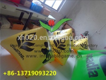 Commercial inflatable water triangle buoy with logo printing