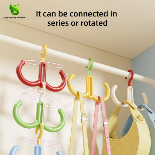 Colorful Rotating Double Hook Enhancing Space Organization