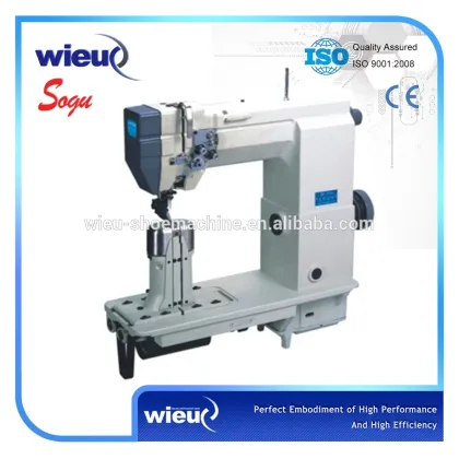 Xs0055 Double Needle Lockstitch Industrial Post Bed Leather Sewing Machine
