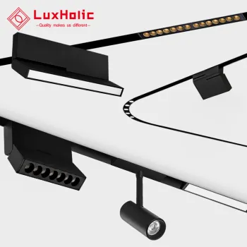 Magnet LED Track Light System for Hotels and Restaurants - Luxholic 3w 9w 42w 24v 20mm Circular Rail