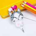 Auriculares retráctiles automáticos de dibujos animados de queso de gato