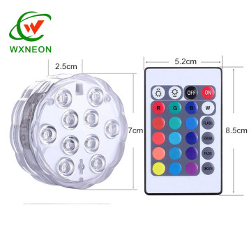 IP68 Fully Waterproof Submersible LED Pool Lights with Battery and Remote Control