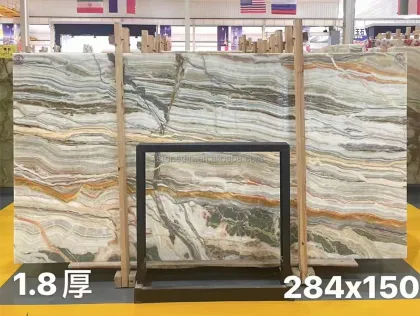 Natural Onyx Stone Marble Wall for Book Match Installation
