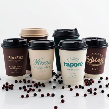 Custom Disposable Paper Cups with Coffee Cup Logo