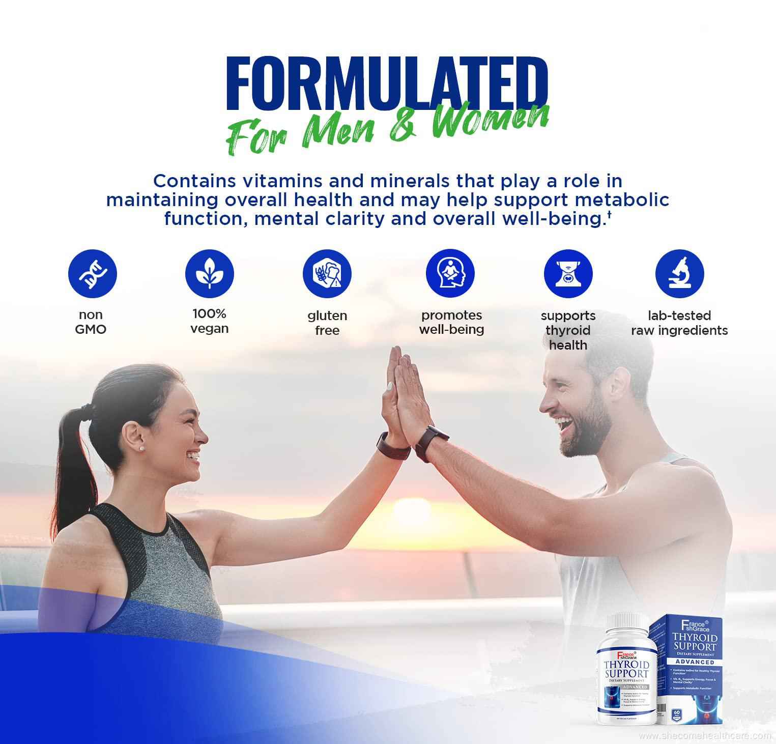 Thyroid Support Supplement with Iodine B12 Zinc Selenium