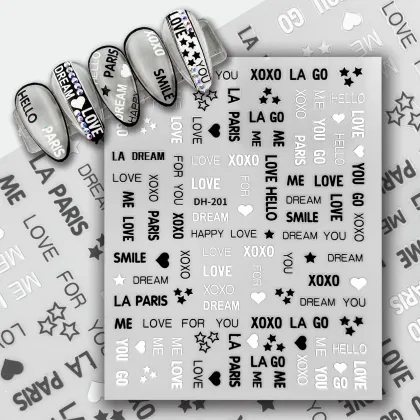 Nail with Stickers Capital Letter Nail Decal Stickers OEM