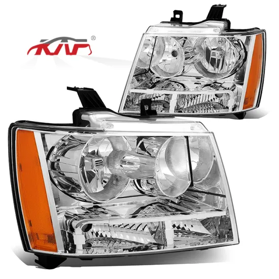 Chrome Housing Amber Corner Headlights Front Lamp for Chevrolet Tahoe 2007-2014