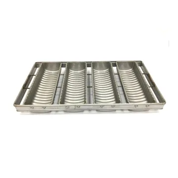 Rk Bakeware China- 6 Straps Glazed Aluminized Steel Molde PARA Tostada Loaf Bread Pan/Sandwich Box/Pullman Bread Pan/Sub Sandwich Roll Pans