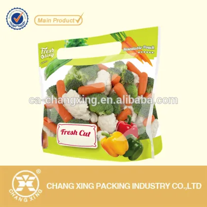 Customized fresh vegetable packaging bag with handle