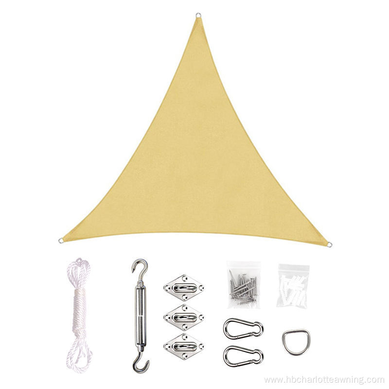 Triangle Outdoor Shade Sail in Beige