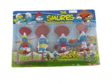 4 PCS 2.5" SMURFS + 4 PCS BASE