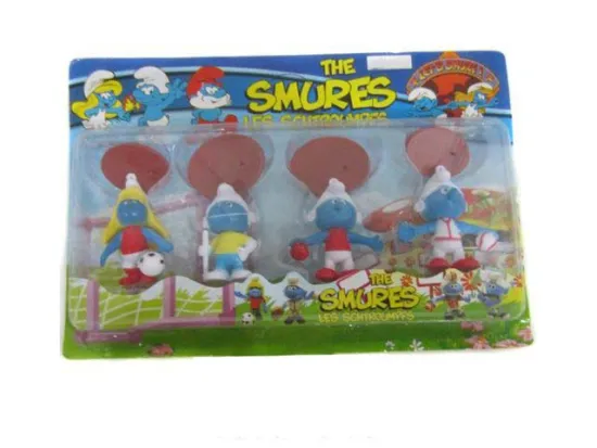 4 PCS 2.5" SMURFS + 4 PCS BASE