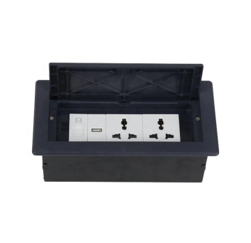 iGERCN Plastic Flipping Cover Cable Cubby: A 220V 10A Hidden Kitchen Power Socket with 2.1A/5V USB Charging Data Socket