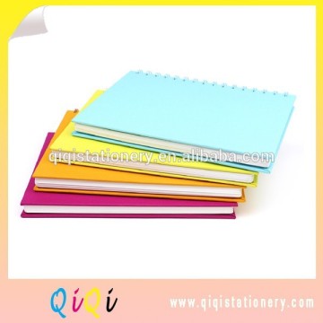 book size hardcover spiral binding organizer notebook ruled