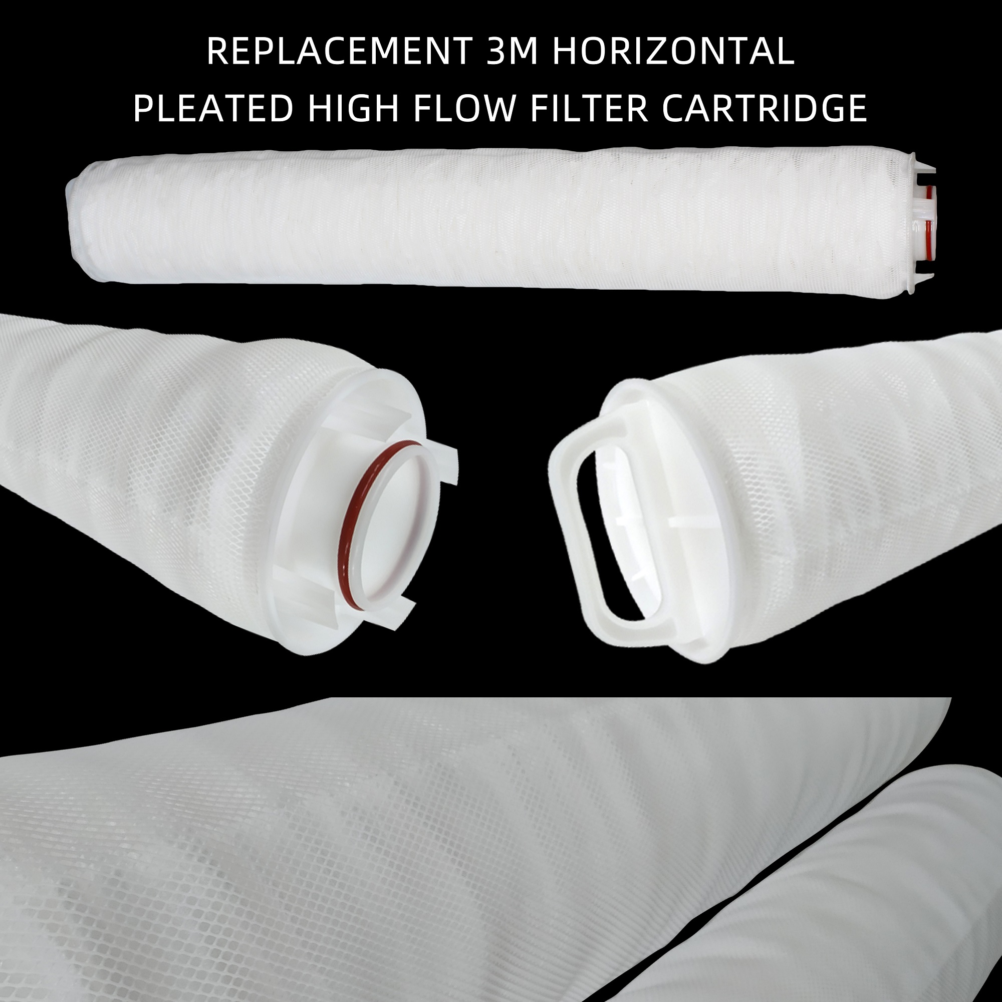 Replacement 3m horizontalpleated high flow filter cartridge