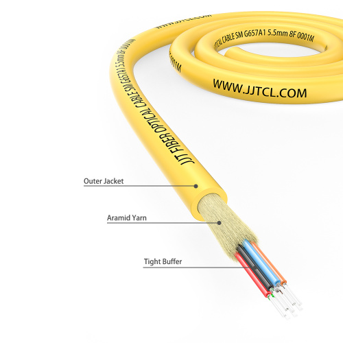 Cable de distribución de 8 fibras FTTH