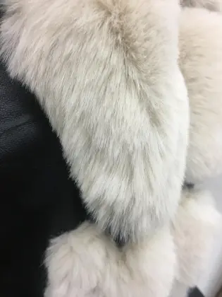 Black Plush Faux Fur Coat