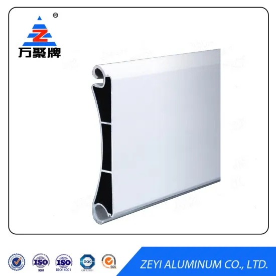 Extruded aluminum profile for rolling shutter door