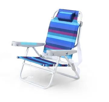 Lightweight Aluminum Folding Backpack Beach Chair with 5 Position Recline