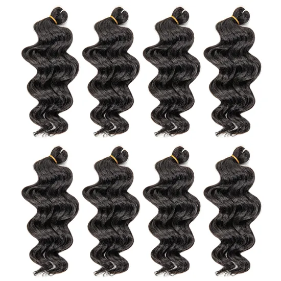 Deep Wave Braiding Hair Crochet Braid Extensions 9inch Ocean Wave Crochet Hair Synthetic Curly Crochet Hair