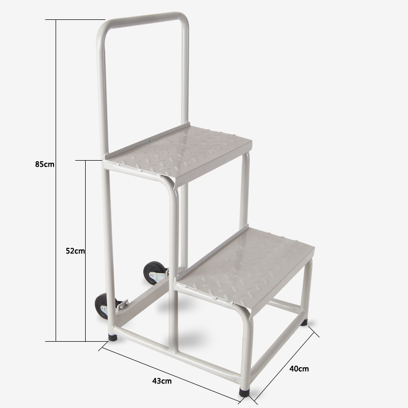 Mobile Platform Ladder Warehouse Δύο βήμα σκάλα αναρρίχησης