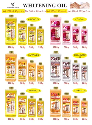 Wholesale Body Oil Collection: Papaya Oil, Body Shimmer Oil, Anti-Acne Essential Gold Oil for Women