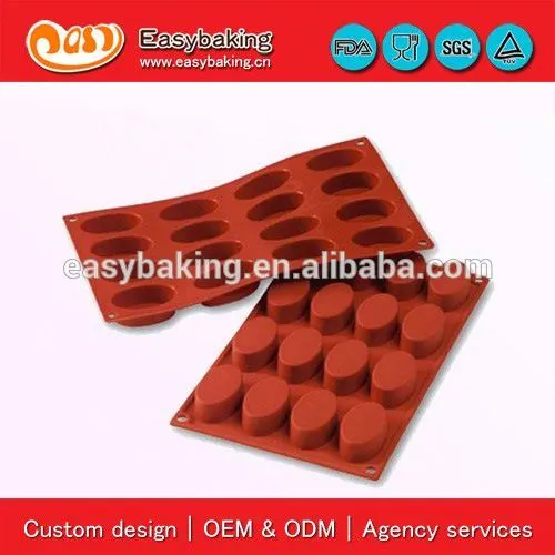 16 Cavities small ovals silicon bakeware cake baking pans