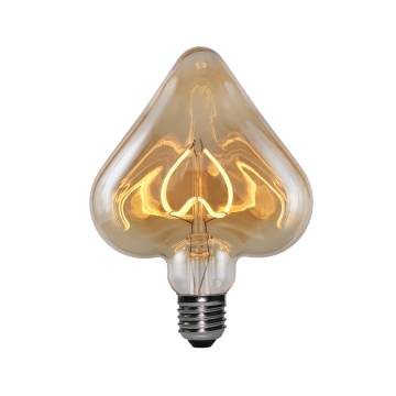 Bulbo LED a forma di cuore in stile Edison 120V 3W E27 Luce decorativa retrò dimmerabile